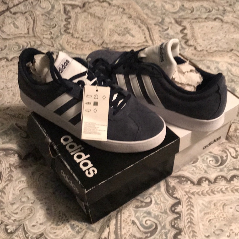 Brand new adidas navy blue court shoes
